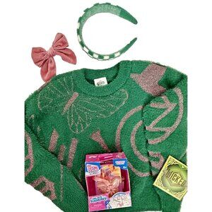 WICKED Sweater GIRLS SIZE S Bow Headband Butterfly Secrets Micro Journel Set NEW